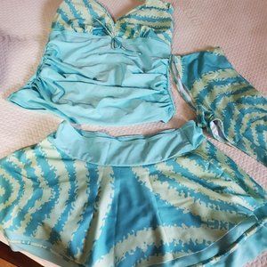 Tankini set (top, bottom and skirt)